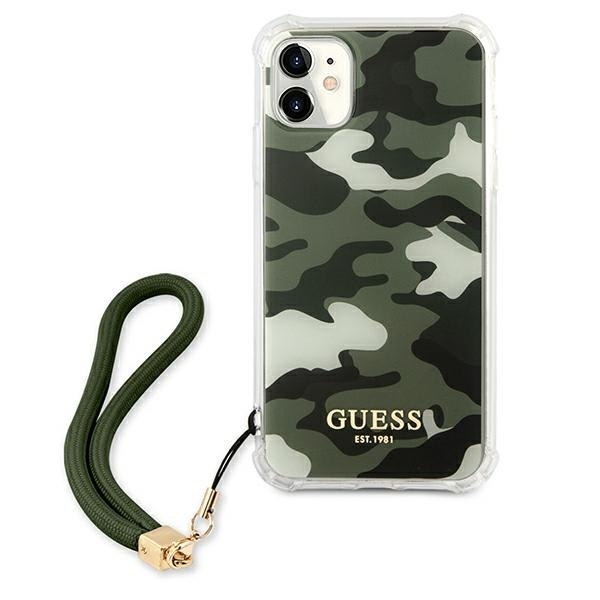 Guess GUHCN61KSARKA iPhone 11 / Xr 6,1" zielony/khaki hardcase Camo